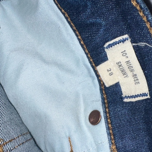 Madewell 10" High-Rise Skinny Button Fly Jeans Drop-Hem Edition Size 28 - Picture 7 of 8